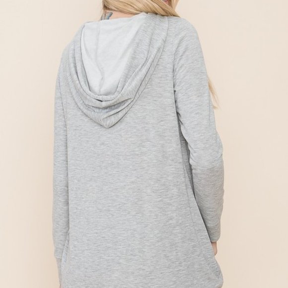 NWT Vanilla Bay Gray Tulip Hoodie Sweatshirt - Picture 5 of 5